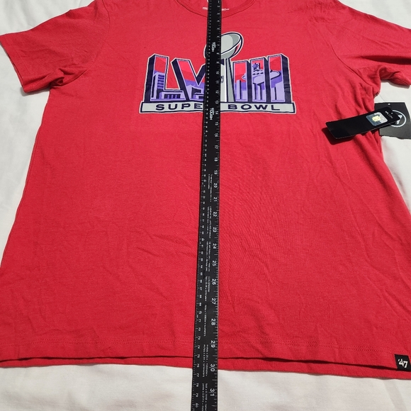 New Super Bowl LVIII Red '47 Brand T-Shirt NFL Las Vegas XL NWT - Picture 5 of 6